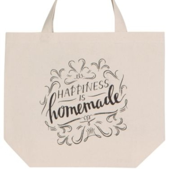 Now Designs Handbags - Now Designs Homemade Happiness Market Tote Bag NWT